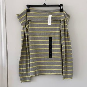 Off the shoulder long sleeve shirt